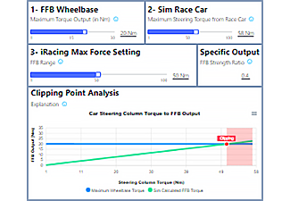 FFB Settings and Analysis screenshot